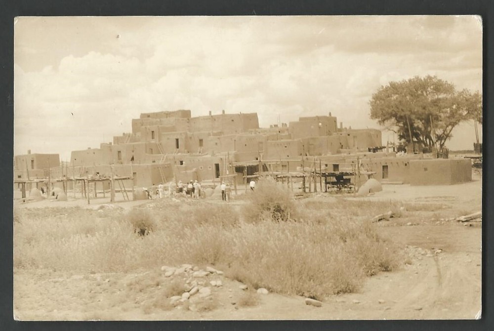 PUEBLO DE TAOS NM New Mexico RPPC AGFA-ANSCO Real Photo Postcard