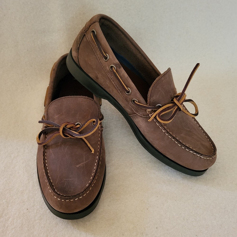 Bass Leather Loafers Men's Size 7 Brown Slip-on Boat Shoes