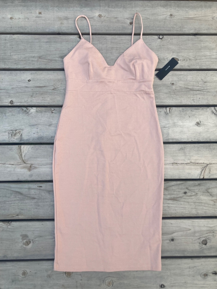 Lulus strappy dress large petal pink stretchy womens L