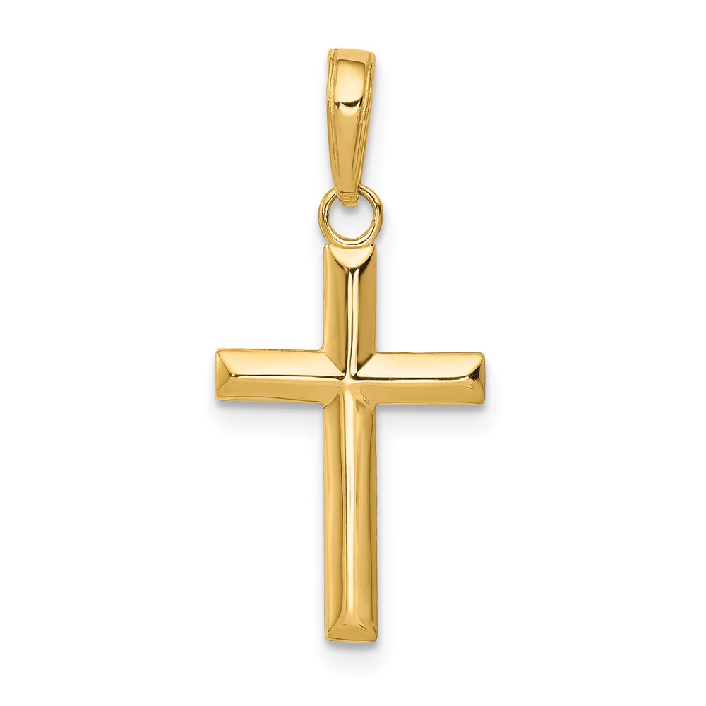 Avariah Solid 10K Yellow Gold Small Cross Pendant - 24.5mm