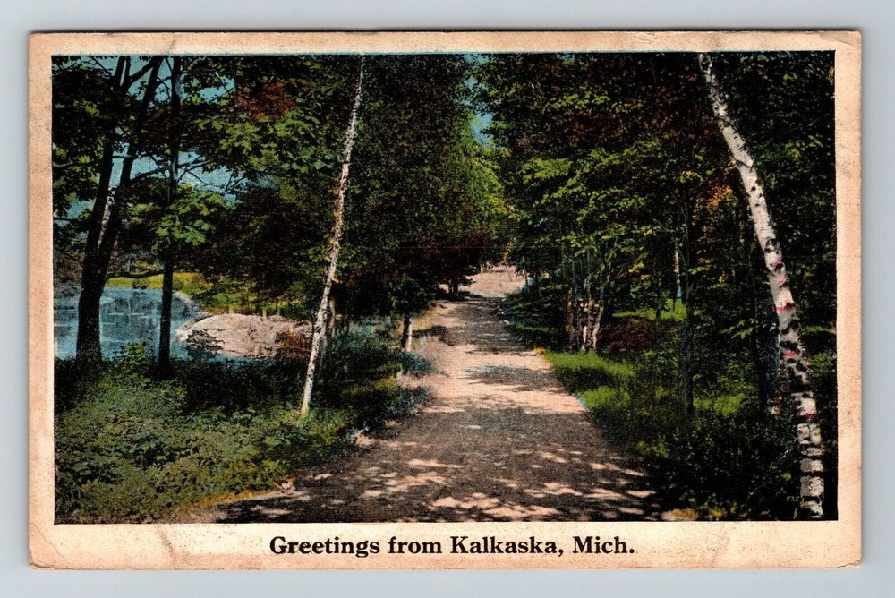 Kalkaska MI-Michigan, Scenic Greetings Vintage Souvenir Postcard