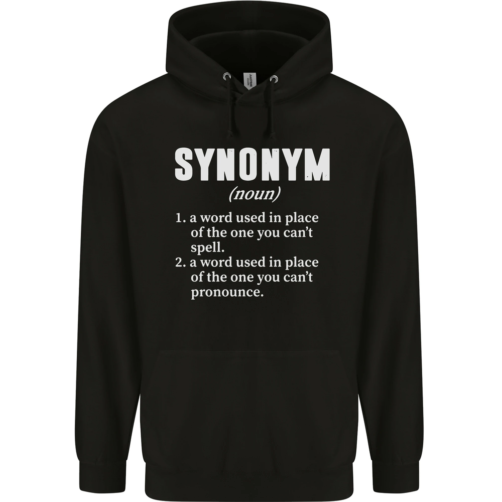 Synonym Funny Definition Slogan Mens 80% Cotton Hoodie