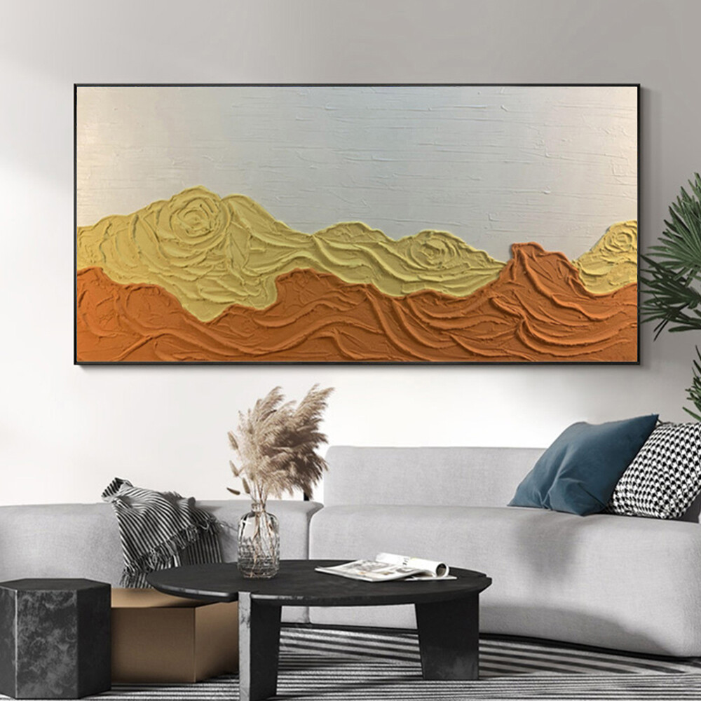 Hand Painted Abstract Painting Mountain Texture Acrylic Modern Art Oil Painting