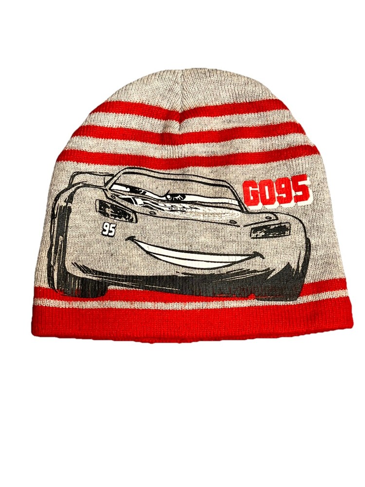 Disney Cars 3 Fleece Beanie Cap Red And Gray