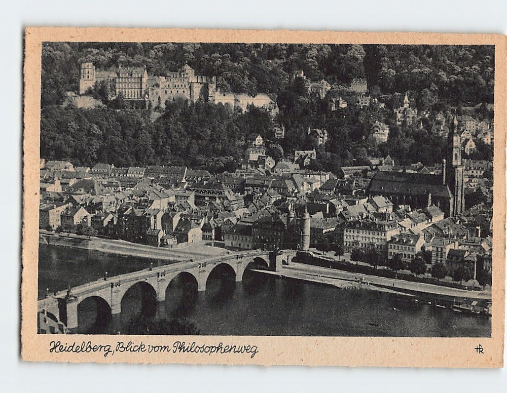 Postcard Panorama View Of Heidelberg Germany