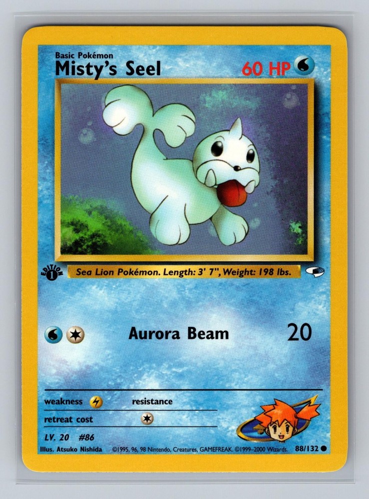 Misty's Seel 88/132 C Pokemon Gym Heroes 1st Edition LP