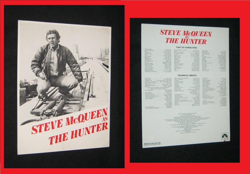 Original STEVE McQUEEN THE HUNTER Screening Program