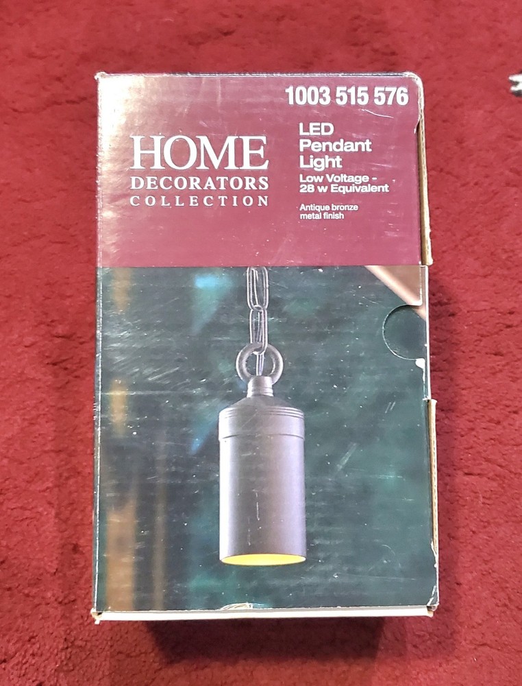 Home Decorators Outdoor Antique Bronze Low Voltage LED Hanging Pendant w/Chain