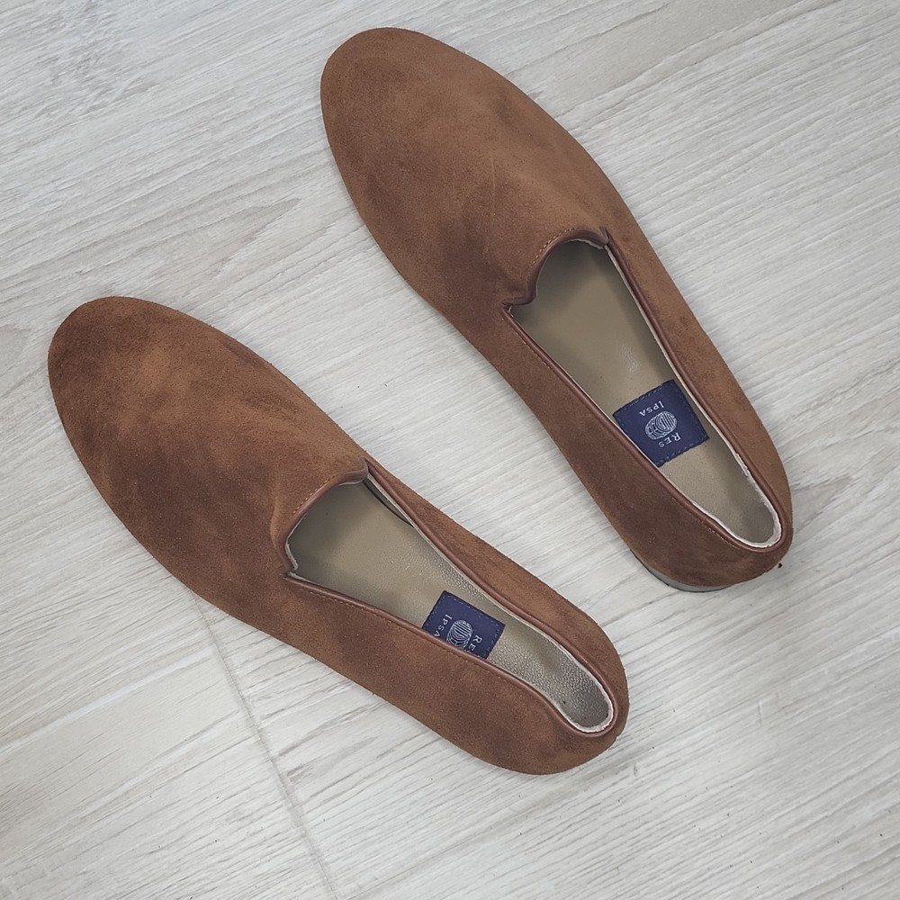 Res Ipsa Brown Suede Loafer Slip-On Men's Casual Shoes Leather Sole Size 12
