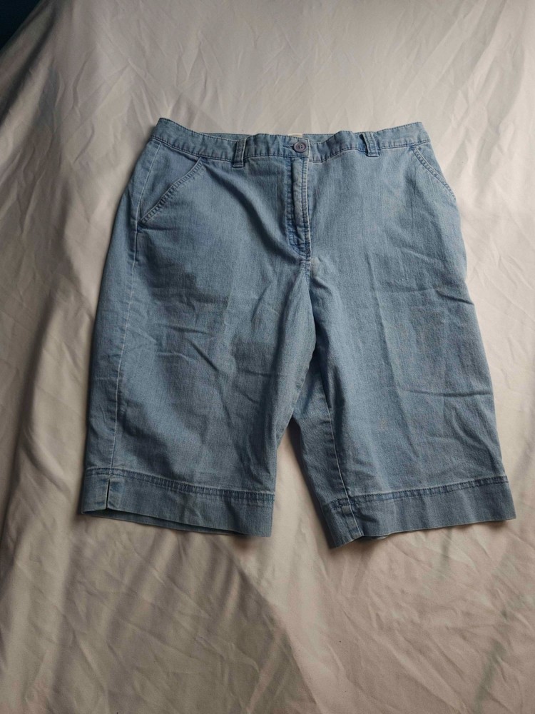Kim Rogers Bermuda Shorts Womens Size 10 Blue Denim Classic Coastal Grandmacore