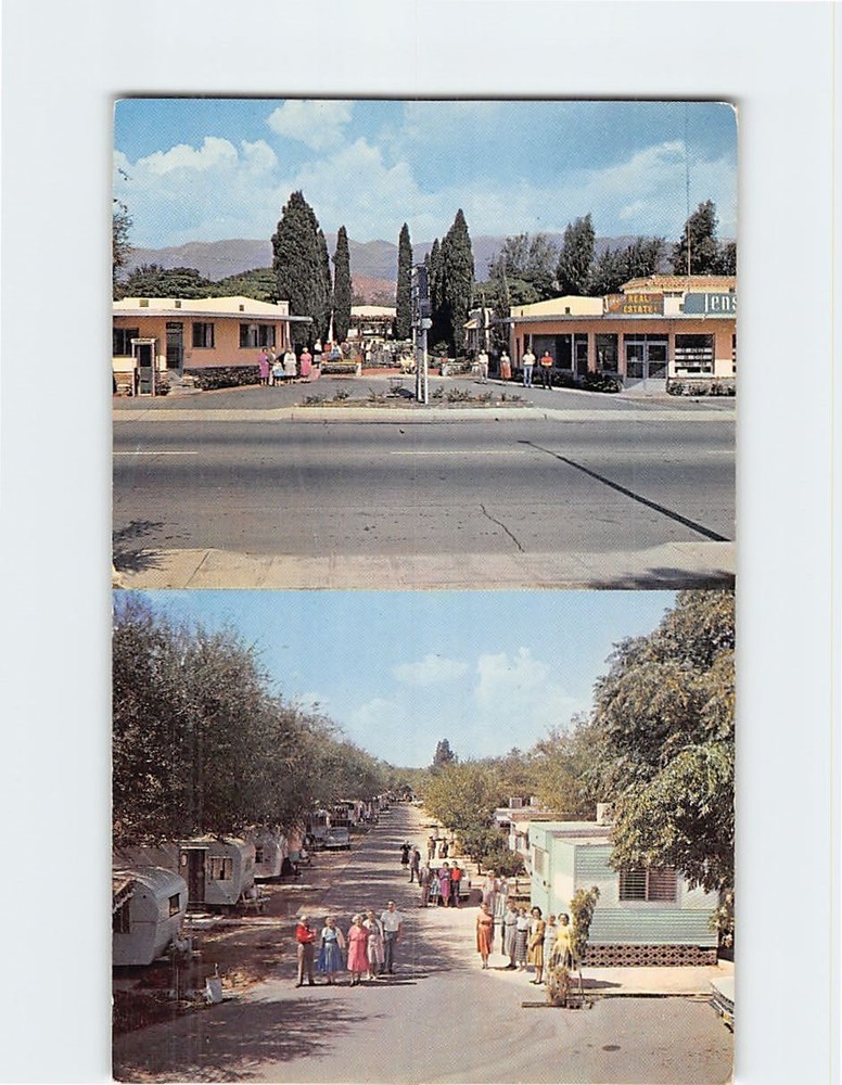 Postcard Banning Motel & Trailer Park Banning California USA