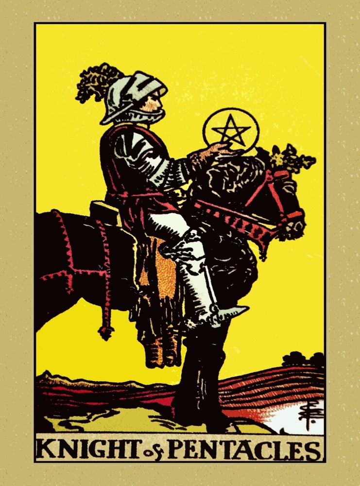 Vintage Tarot Card Knight of Diamonds Wall Art Poster Decor 11416