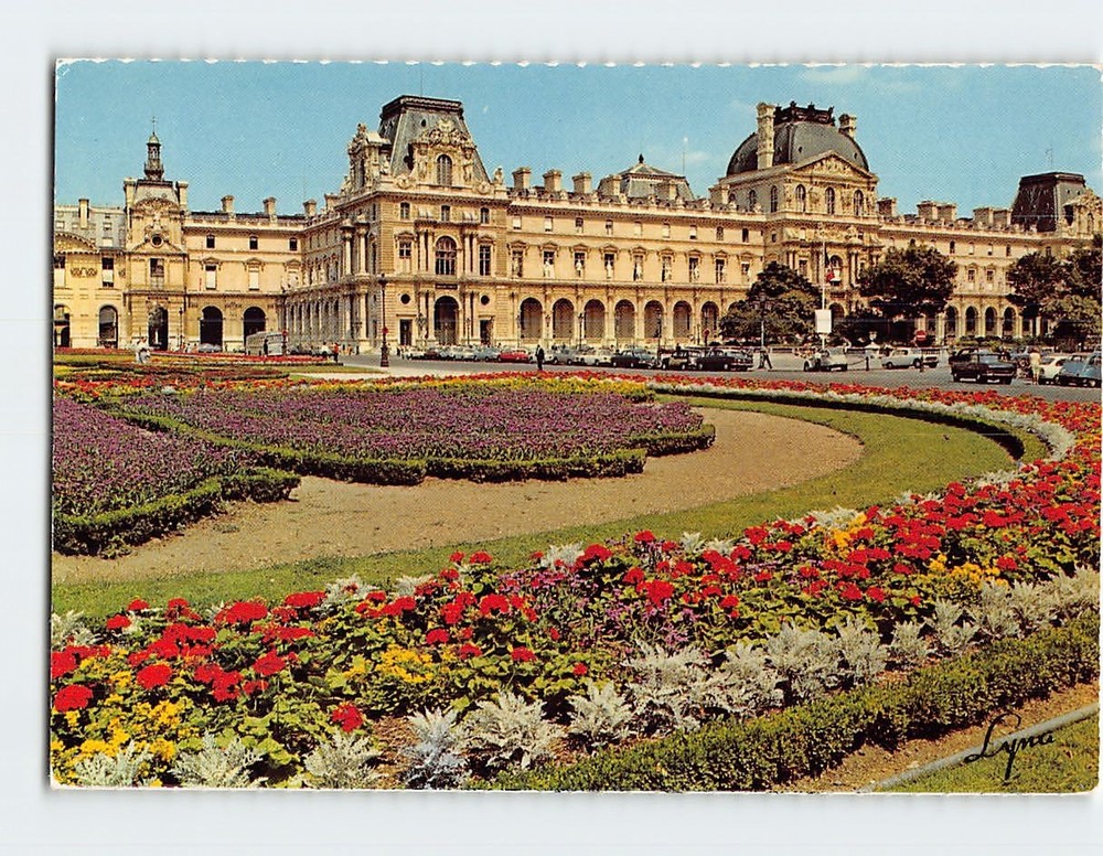 Postcard The Louvre and its gardens Paris France