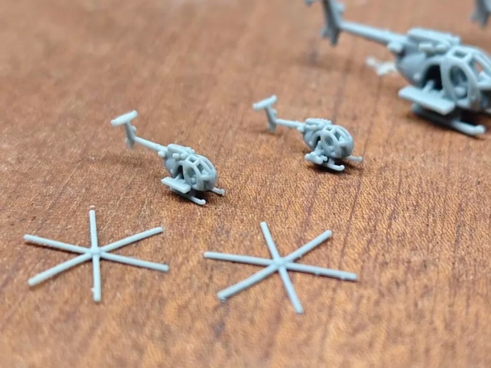 3D Printed 1/350/400/500/700 AH-6R / MH-6R Little Bird Uncoated