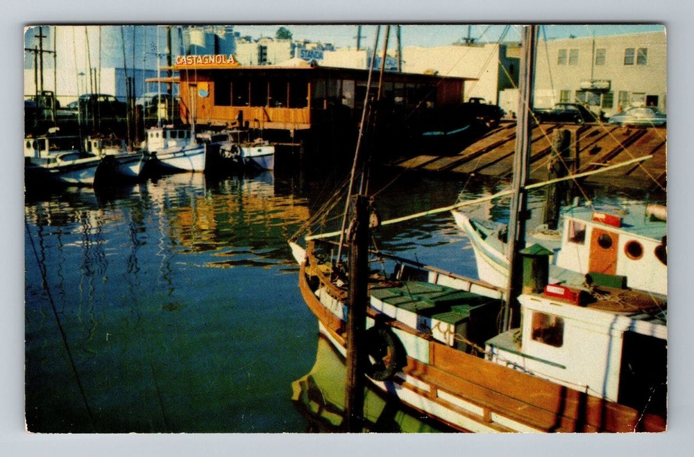 San Francisco CA-California, Fisherman's Wharf, Vintage Postcard