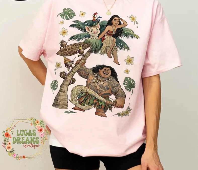 Moana and Maui Shirt, Moana Princess Pua Hei Hei Tee, Family Vacation Shirt