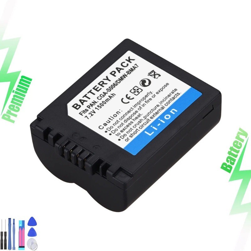 Battery for Panasonic Lumix CGA-S006 DMC-FZ7 DMC-FZ8