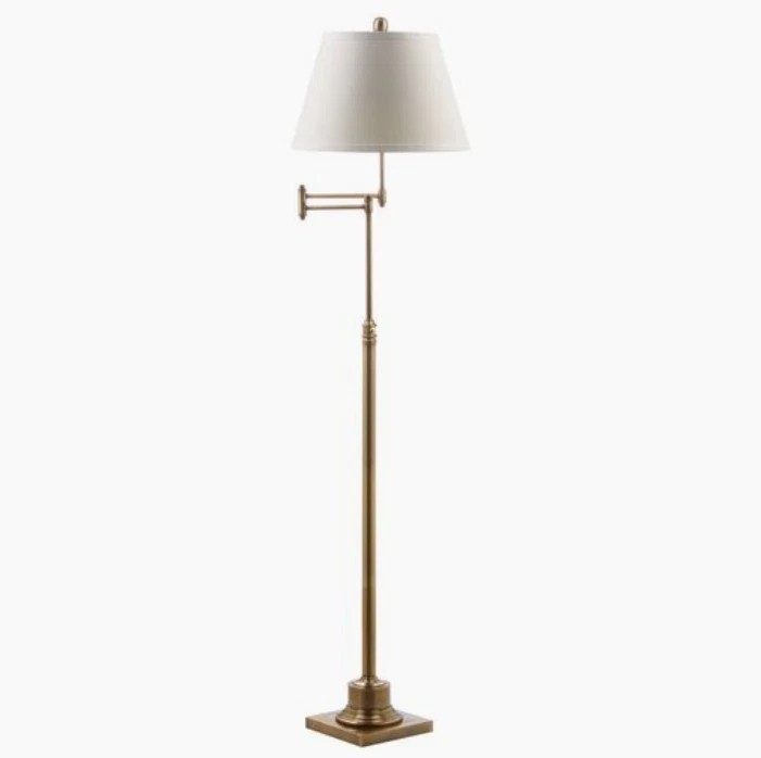 Viyno Swing Iron Floor Lamp, Brass NEW