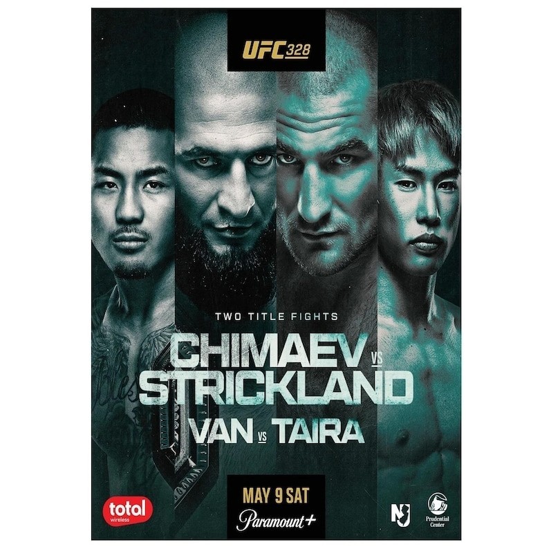 UFC 328 Chimaev vs. Strickland May 9 Poster