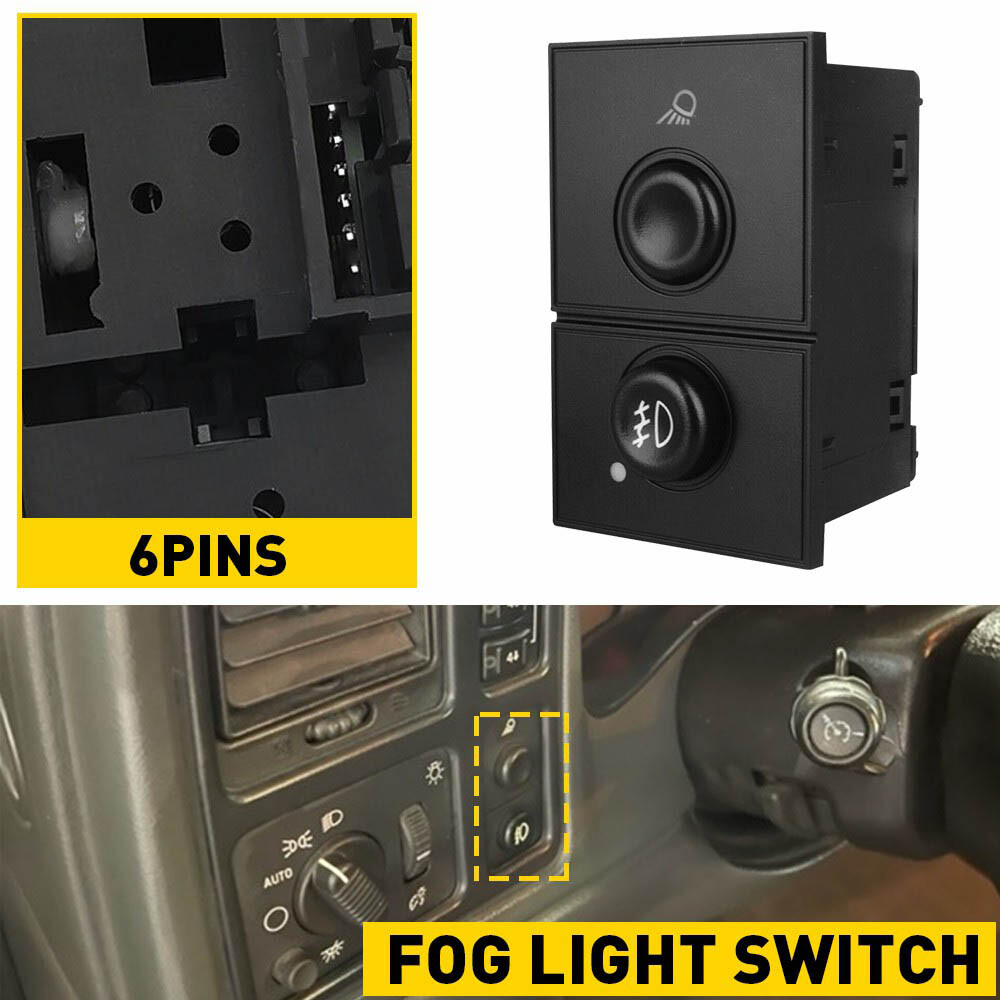 2003-07 Chevy Silverado Avalanche Tahoe GMC Sierra YUSon Fog Light Switch QL