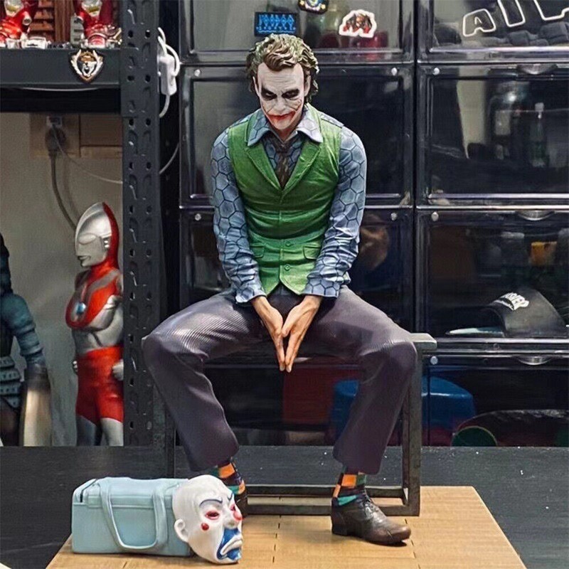 DC Comics Batman Dark Knight Heath Ledger Joker Chair Action Figure Collectible Statue in Box