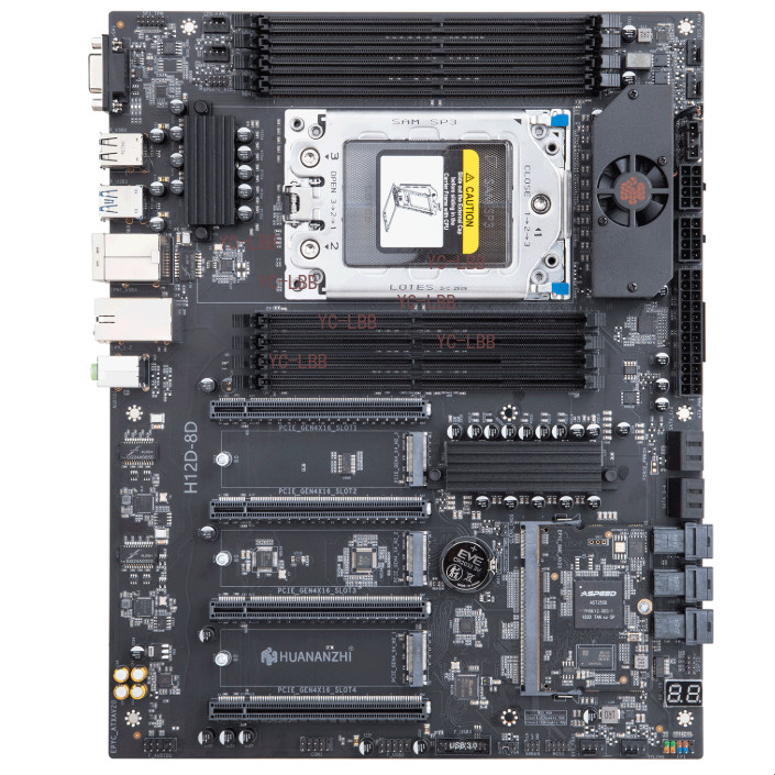 H12D-8D , 4 slots PCIe 4.0x 16 , 3x M.2 Motherboard for AMD EPYC 7002 / 7003 CPU