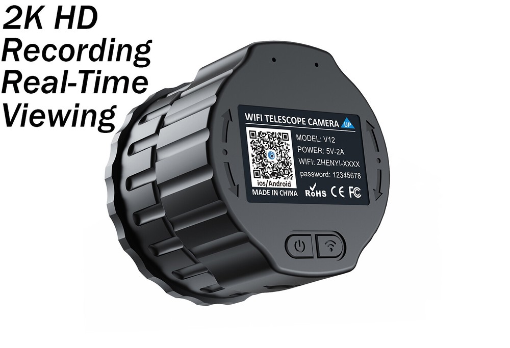 2K HD Recording WiFi Electronic Eyepiece Spotting Scope Camera For Bird Watching