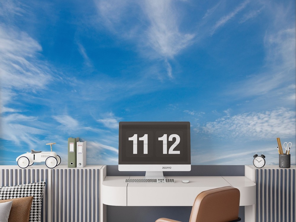 3D Blue Sky White Clouds Landscape Wall Murals Wallpaper Murals Wall Sticker