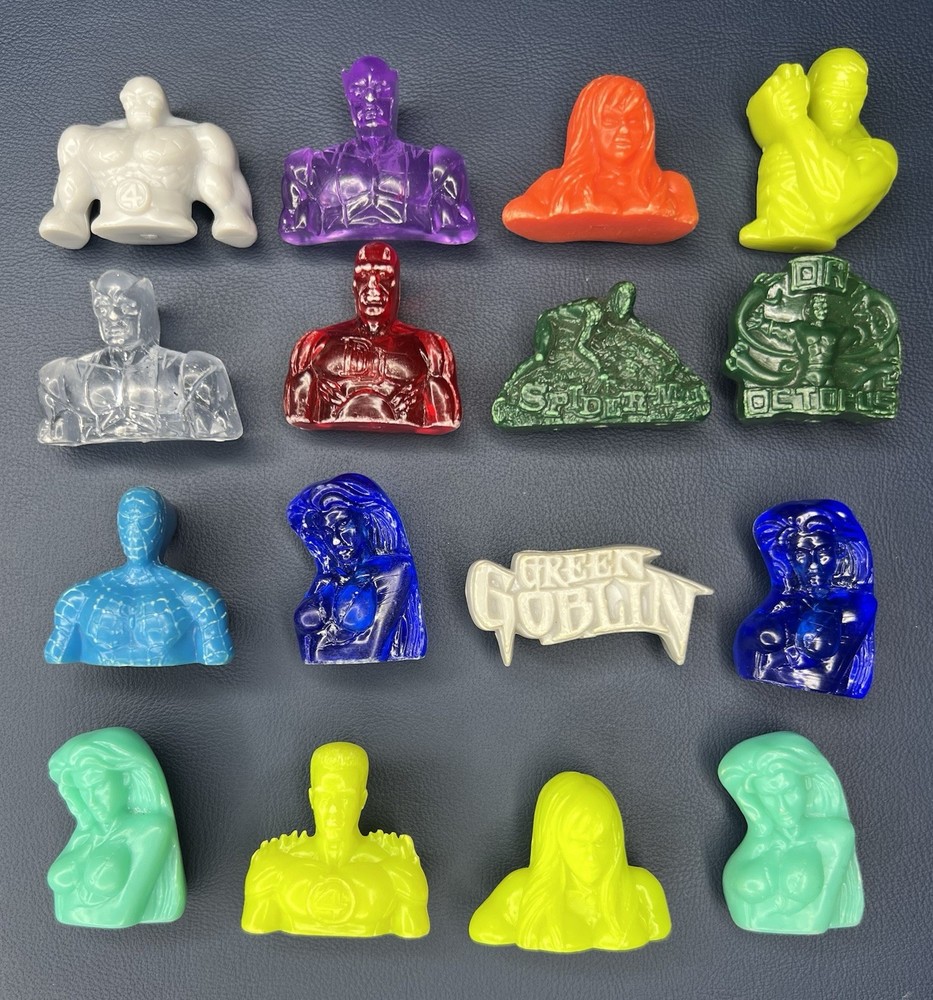 Crazy Bones Marvel Lot of 23 Figures Used Condition Rare See Pictures Vintage