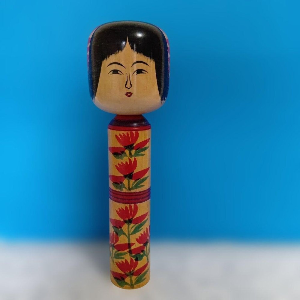 Sato Minosuke Kokeshi Doll Hijiori 30cm Vintage Collectible Traditional