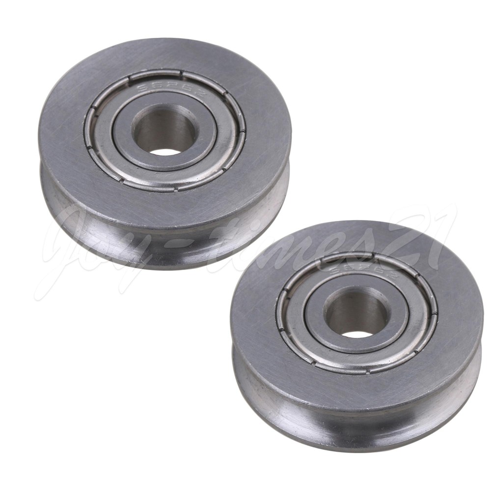 2Pcs U Type Groove Bearings Track Pulley 6x25x7mm for Wire Rope Lifting