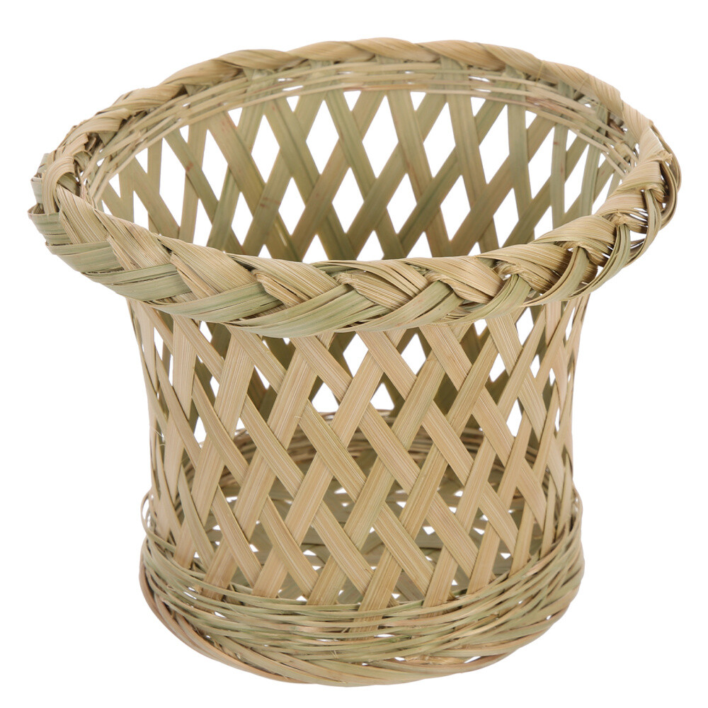 Bamboo Basket Macrame Lids Baskets Food Trays Woven Containers for