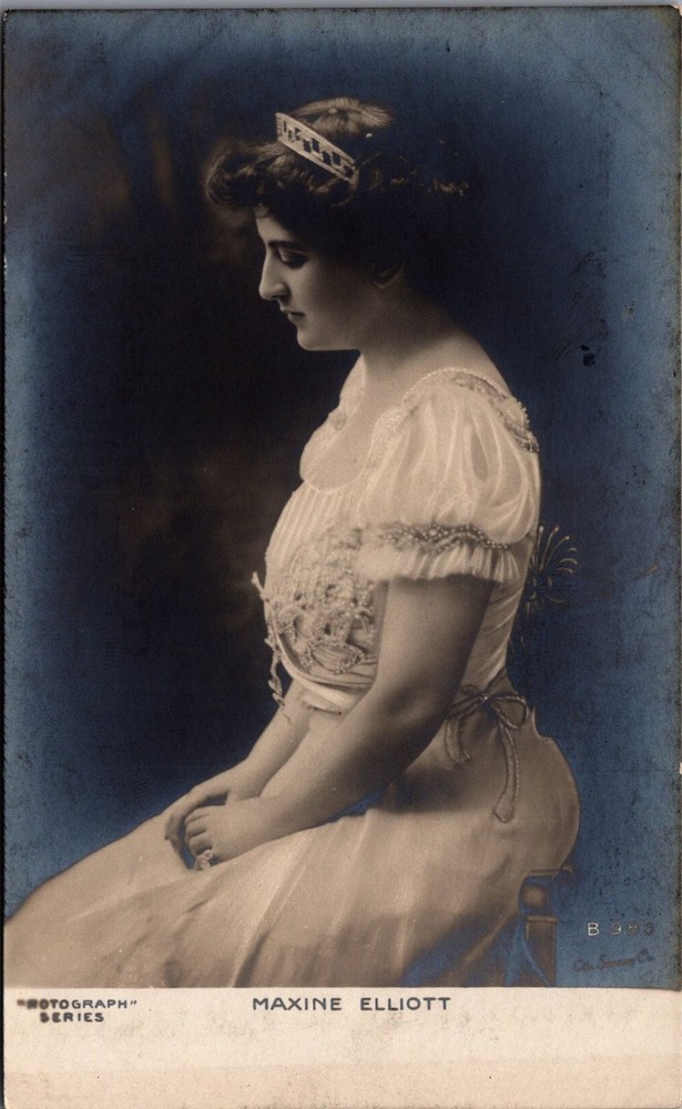 Maxine Elliott Actress RPPC Rotograph Co. N.Y. City Vintage Postcard B 393