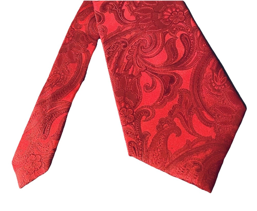 President DONALD J TRUMP Signature Collection Red On Red Paisley Necktie Tie
