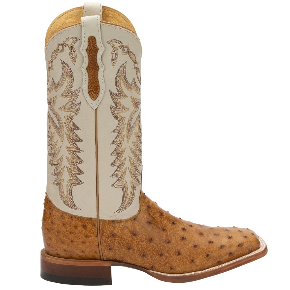 Justin Boots Pascoe 13 Inch Full Quill Ostrich Square Toe Cowboy Boots