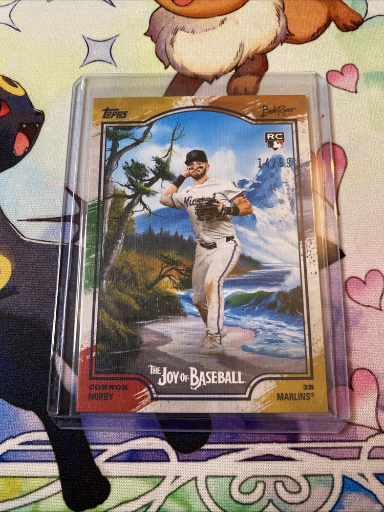 2025 Topps x Bob Ross the Joy of Baseball Connor Norby #82 Easel /99 (RC)
