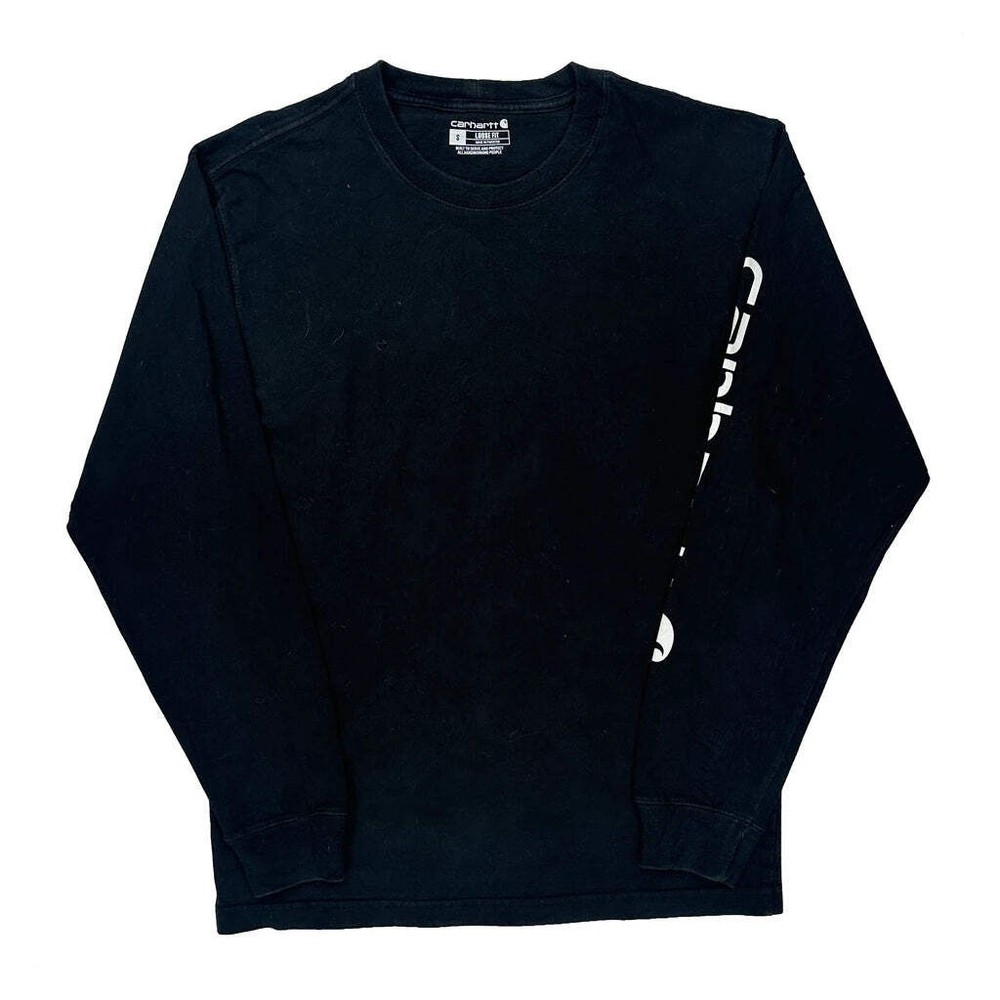 Carhartt Long Sleeve T-Shirt - Small Black Cotton