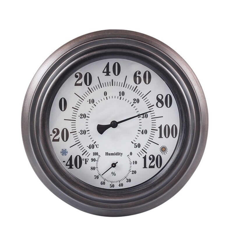 Indoor Outdoor Premium Steel Wall Hygrometer
