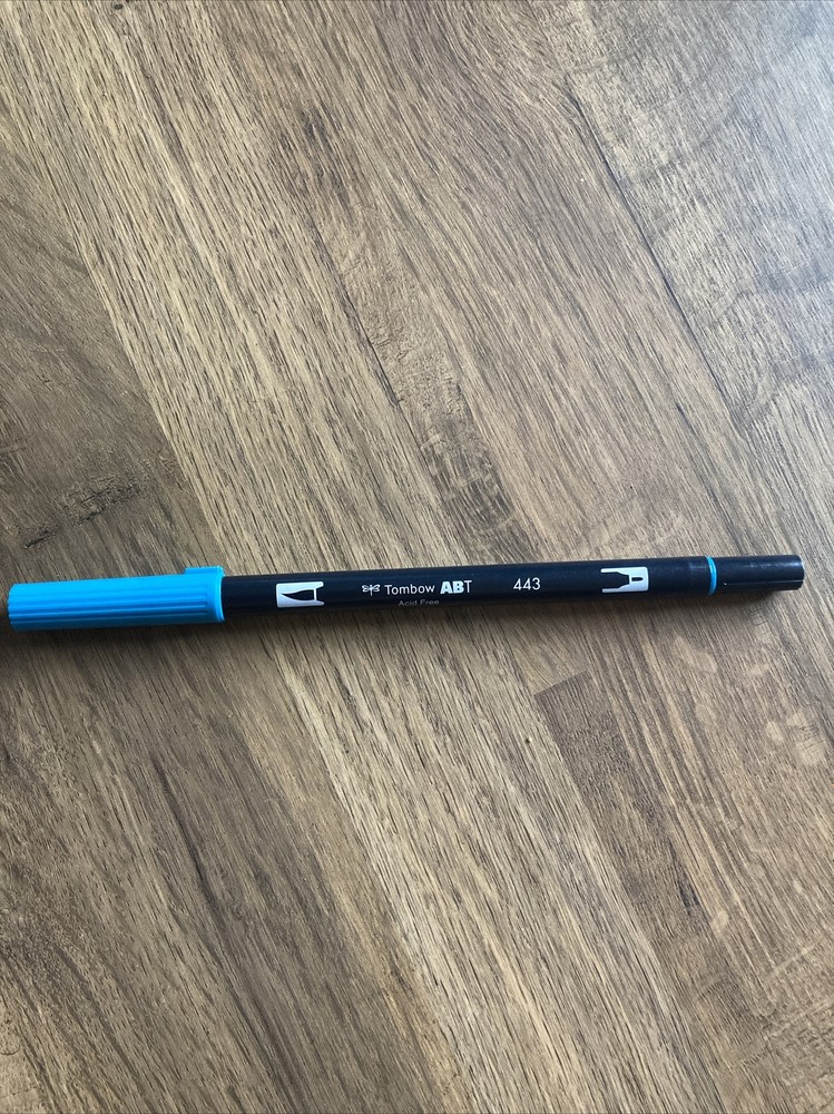 Tombow ABT Acid Free Dual Ended TURQUOISE Brush Pens, N: 443 ( PKT 1 PEN )-image