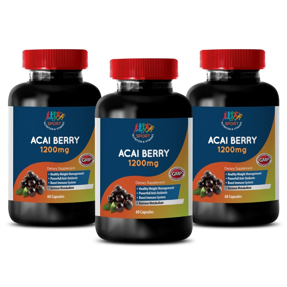 Acai Berry Extract for Immune Support - 3 Billion CFU, 180 Capsules-image