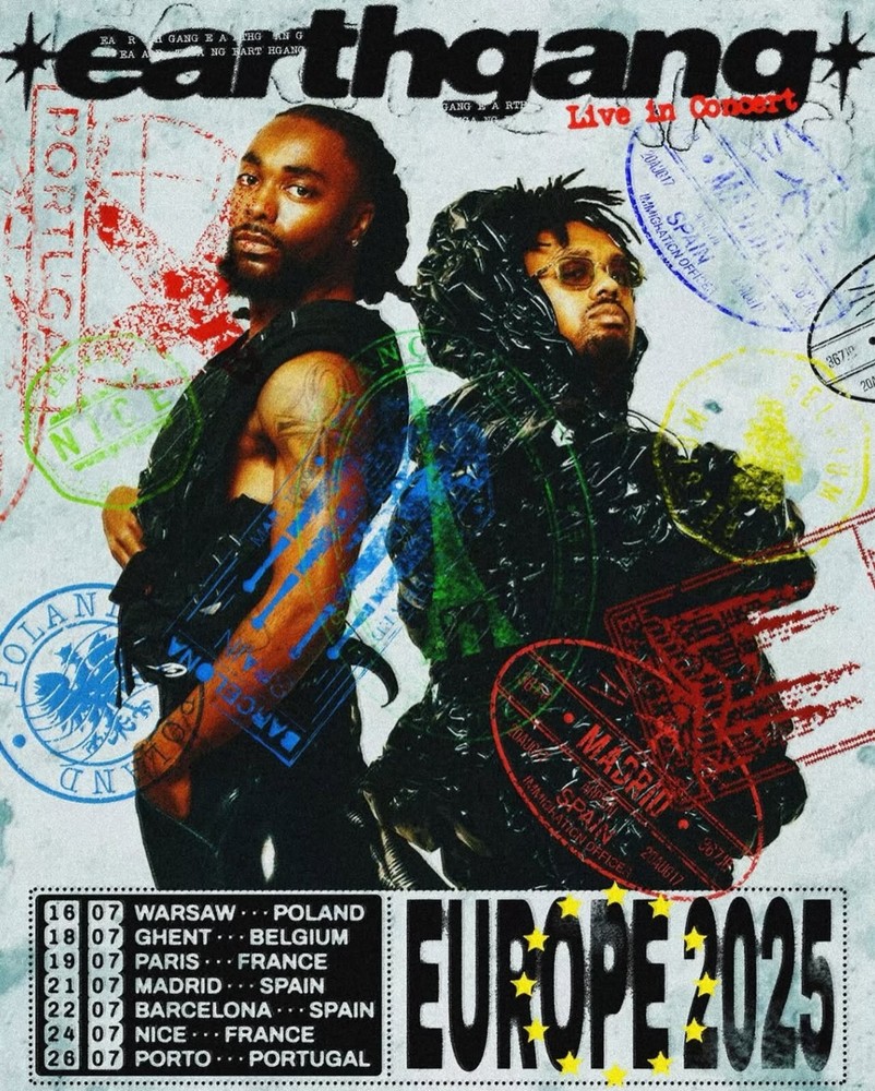 Earthgang 2025 Europe Tour Poster for Home Decor