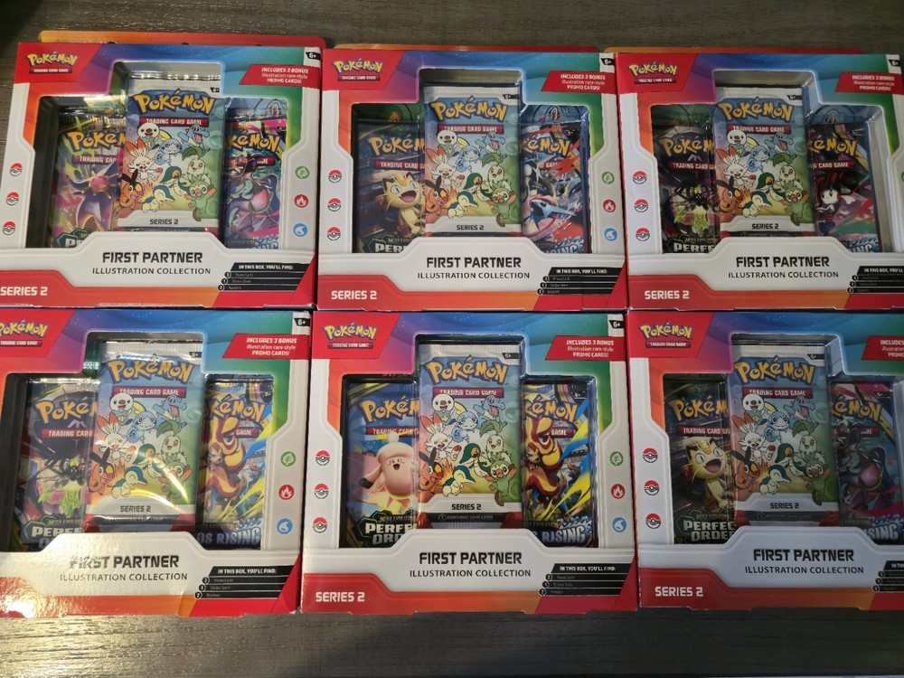 Pokémon TCG First Partner Illustration Collection Series 2 Box Lot of 6