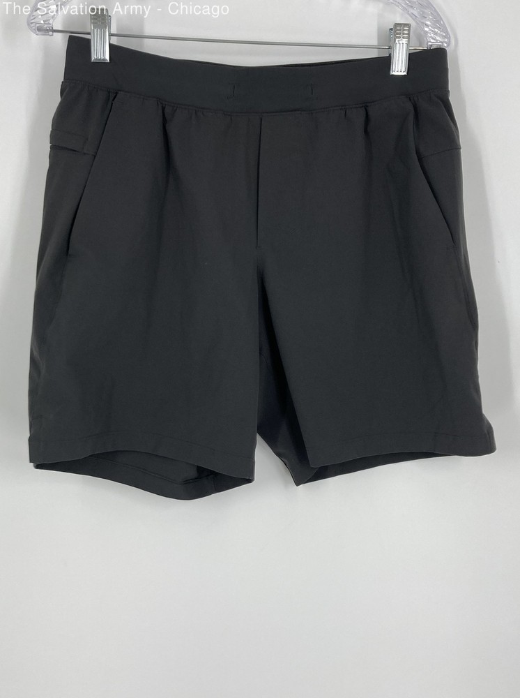 Lululemon Womens Black Pull On Activewear Athletic Shorts Size Large