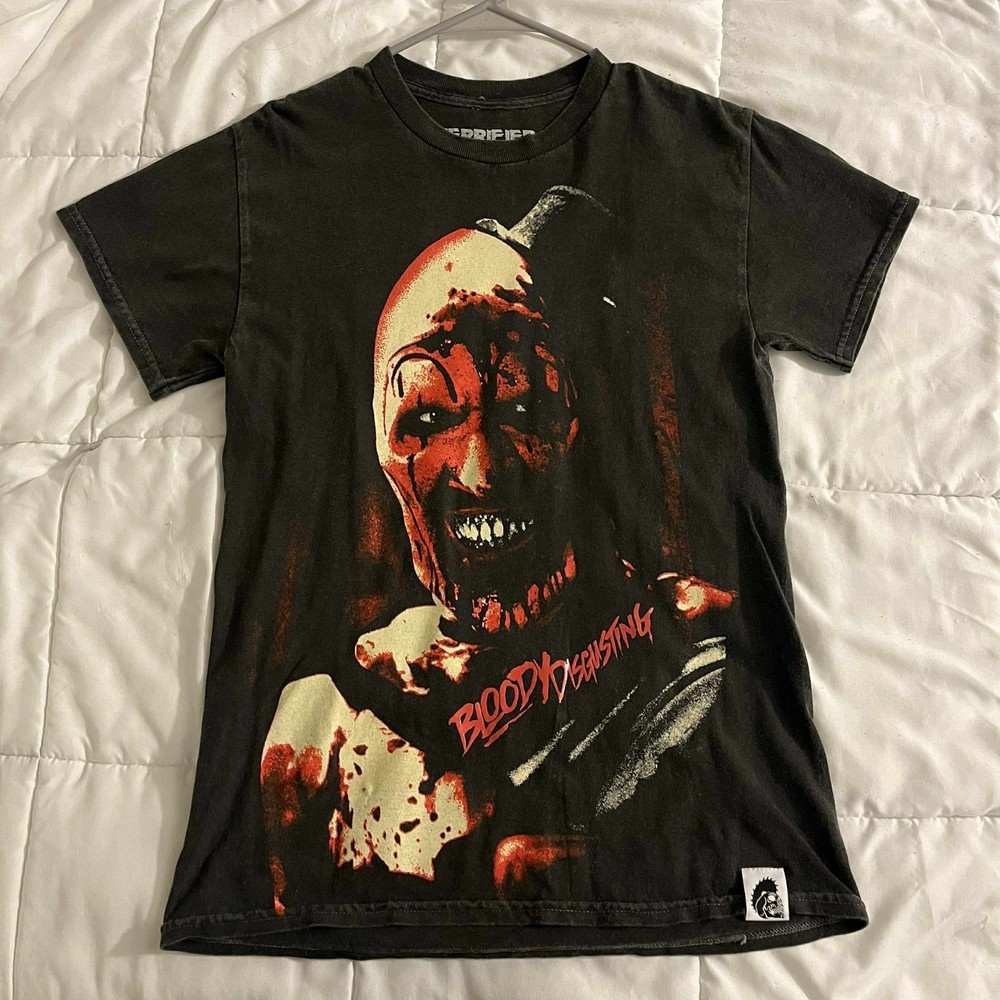 Art the Clown Medium Unisex Tee Bloody Disgusting x Terrifier Horror Shirt