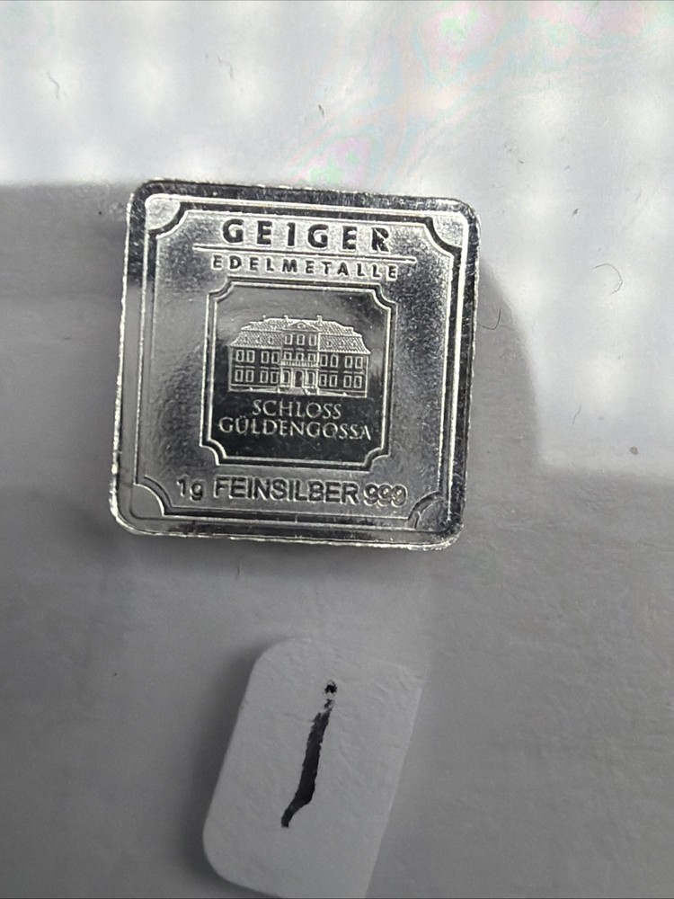 Geiger 1 Gram Bar  .999 Fine Silver (No Assay/Loose)