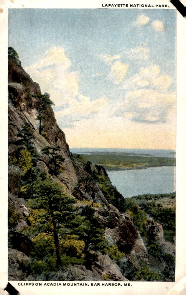 Cliffs on Acadia Mountain, Bar Harbor, ME Postcard