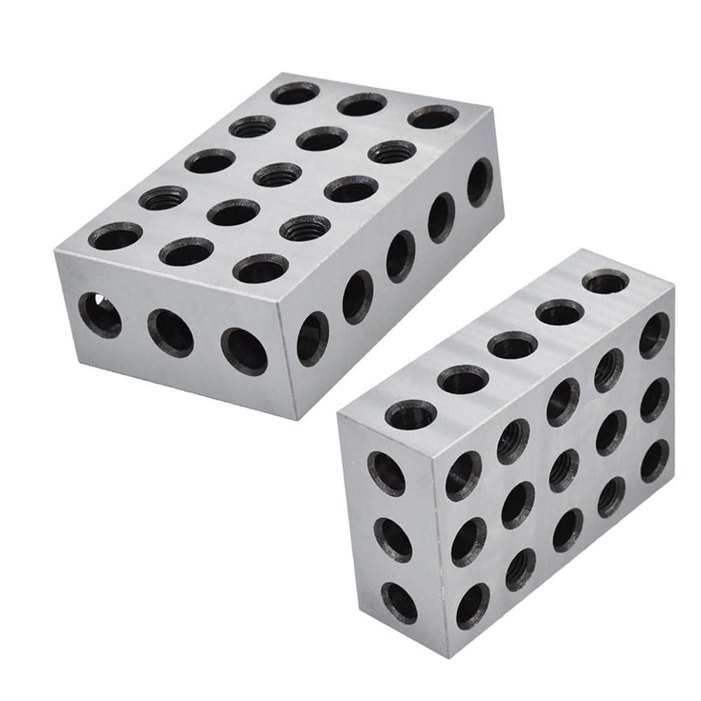 1-2-3 Machinist Blocks 23 Holes Matched Pair 1x2x3 Ultra Precision Machinist Set
