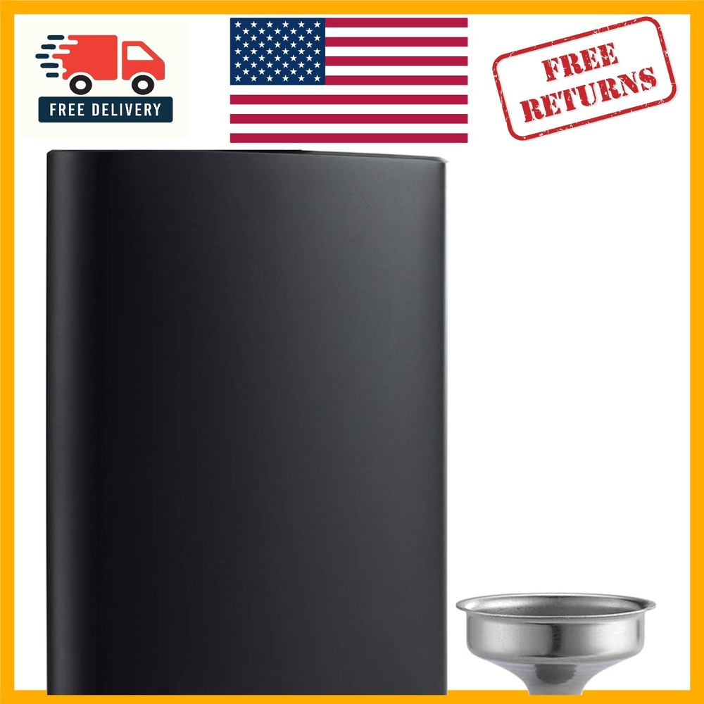 Elegant 8 Oz Leakproof Hip Flask in Matte Black – Perfect Gift for Any Occasion