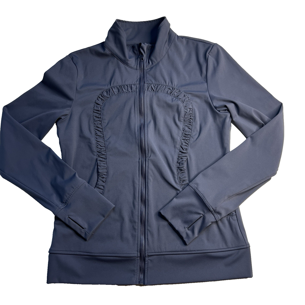 Lulomon Womens Lightweight Blue Athletic Jacket Full Zip Gym Everyday Wear