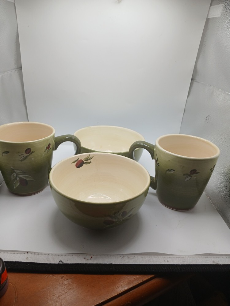 better homes green bowl  and coffee mug set